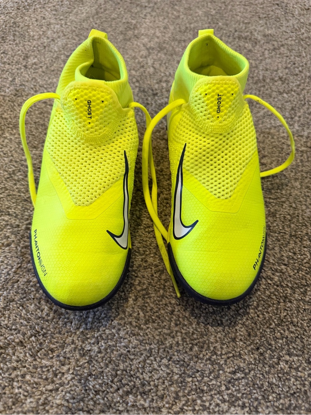 Nike Kids Phantom Vision Soccer Shoes - Neon Yellow
